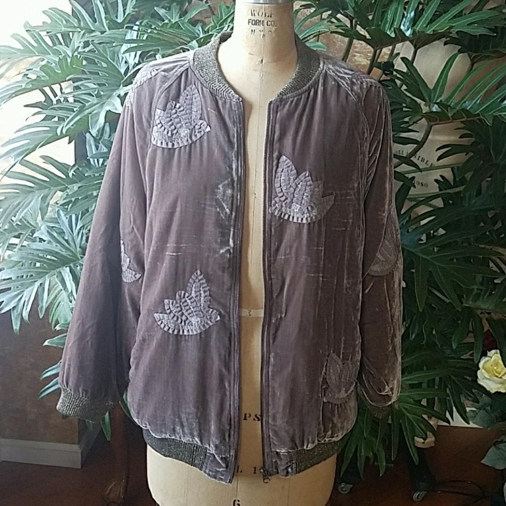 Anthropologie Velvet Bomber