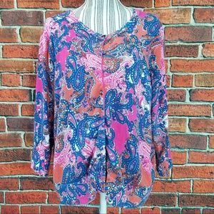 Tommy Hilfiger Prima cotton blend paisley cardigan