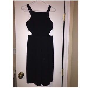 Topshop petite black cut out jumpsuit