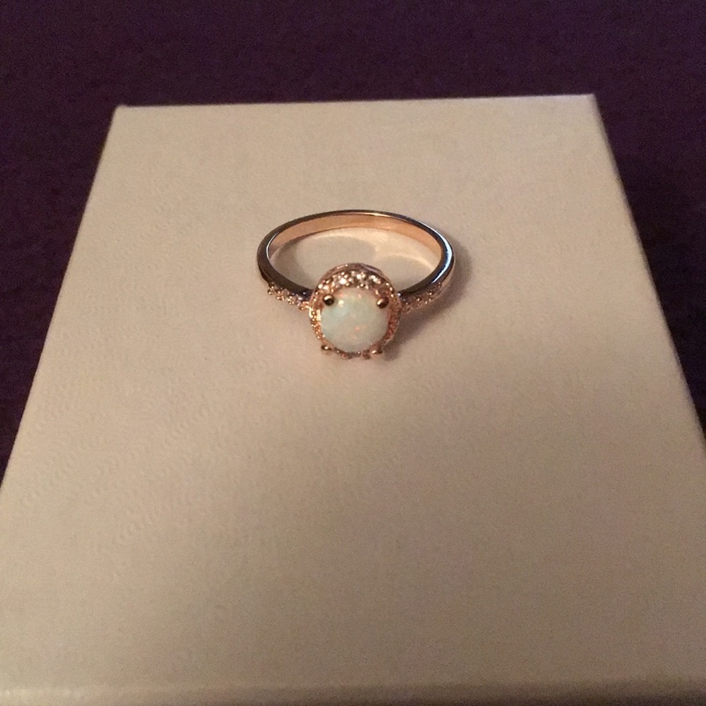 Opal birthstone ring