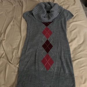 Cowl-neck sweater dress