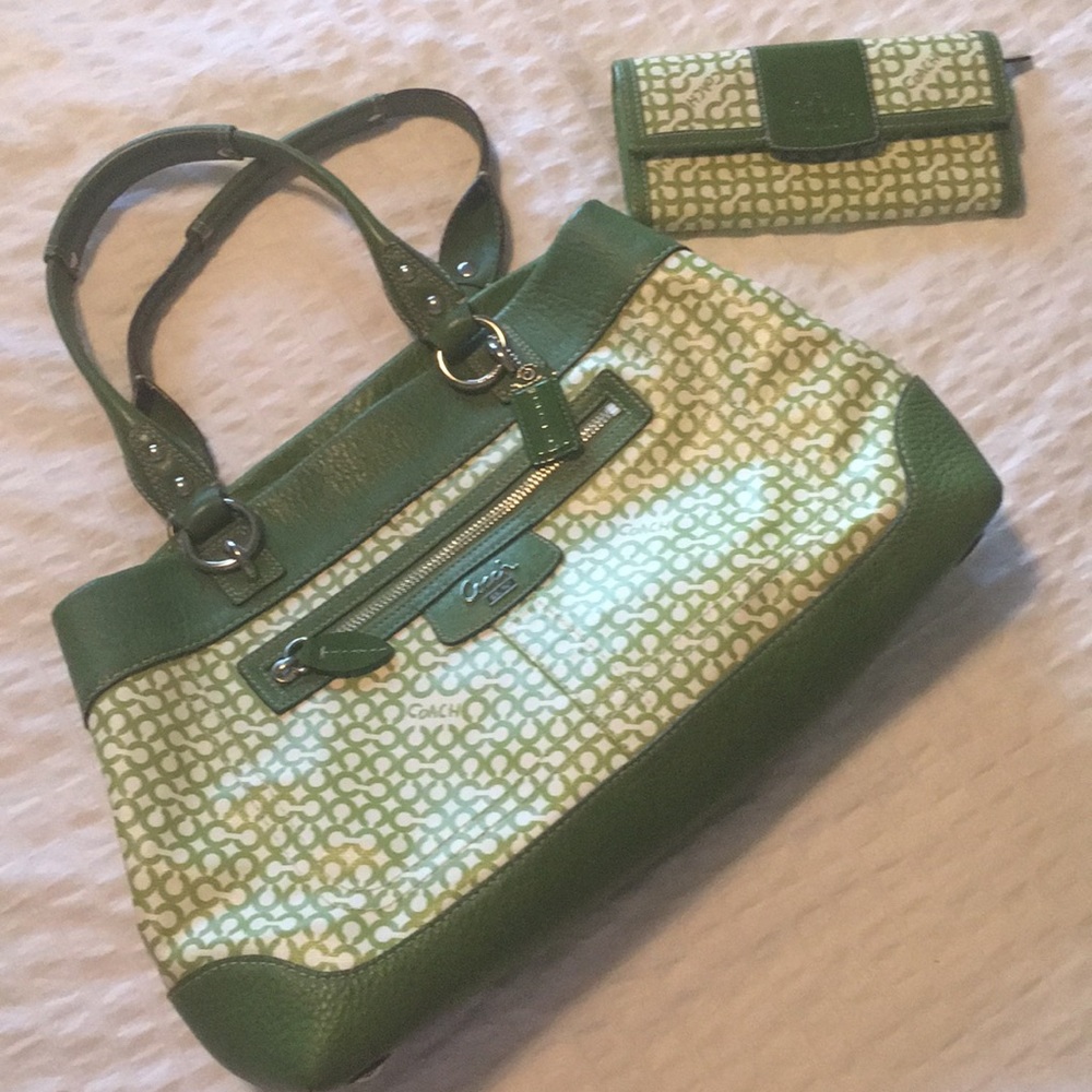 Coach bag & matching wallet