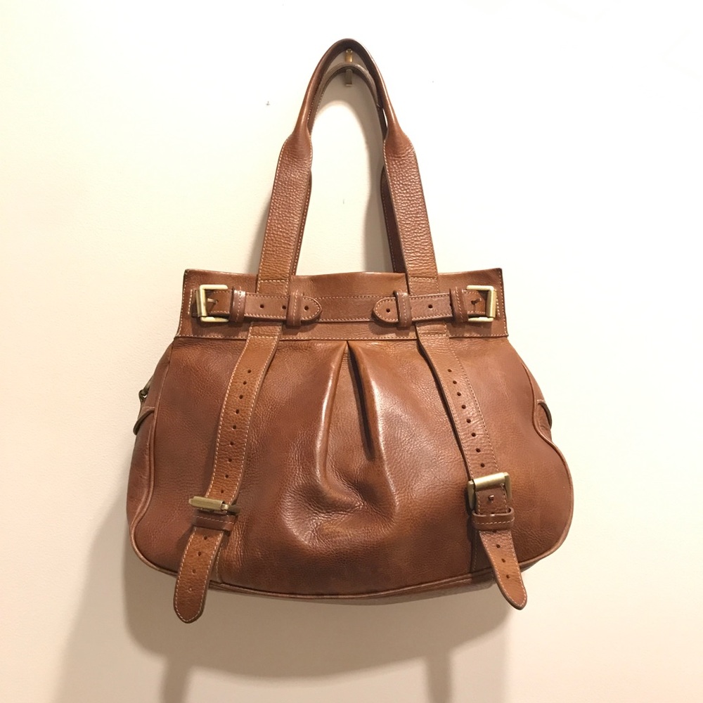 Mulberry Leather Bag with Belt