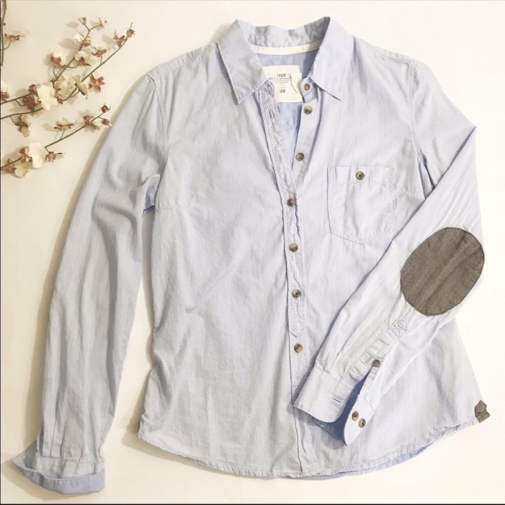 H&M L.O.G.G Blue Button Down Shirt