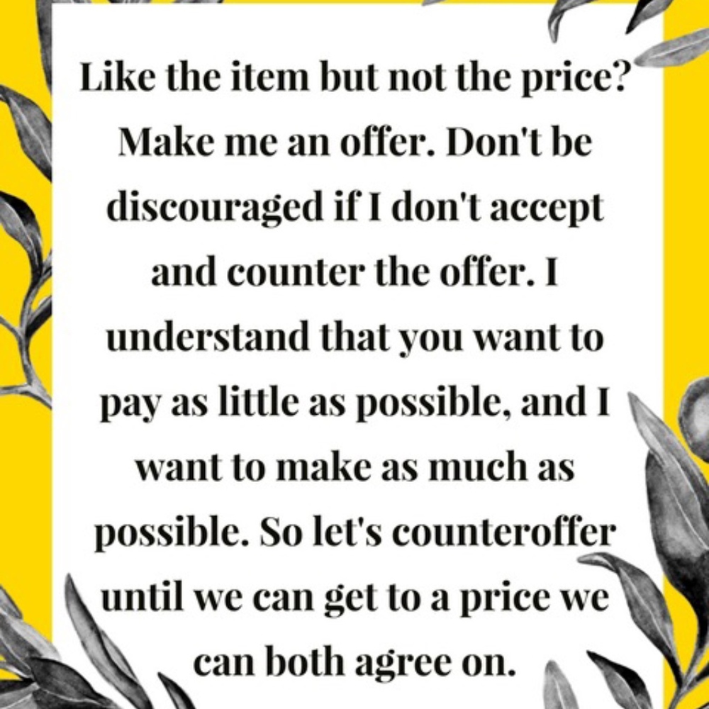 Don't like the price? Make me an offer!