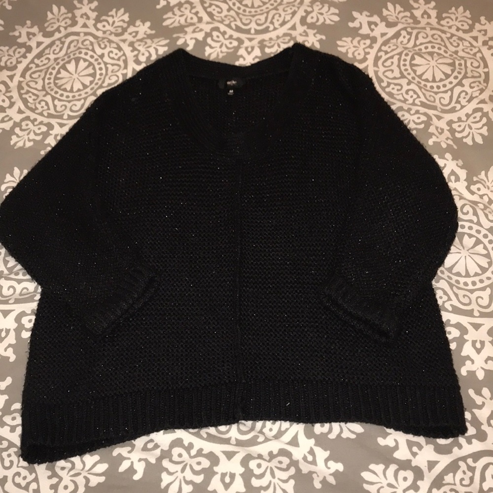 Black Sweater with light sparkle accent. Size M