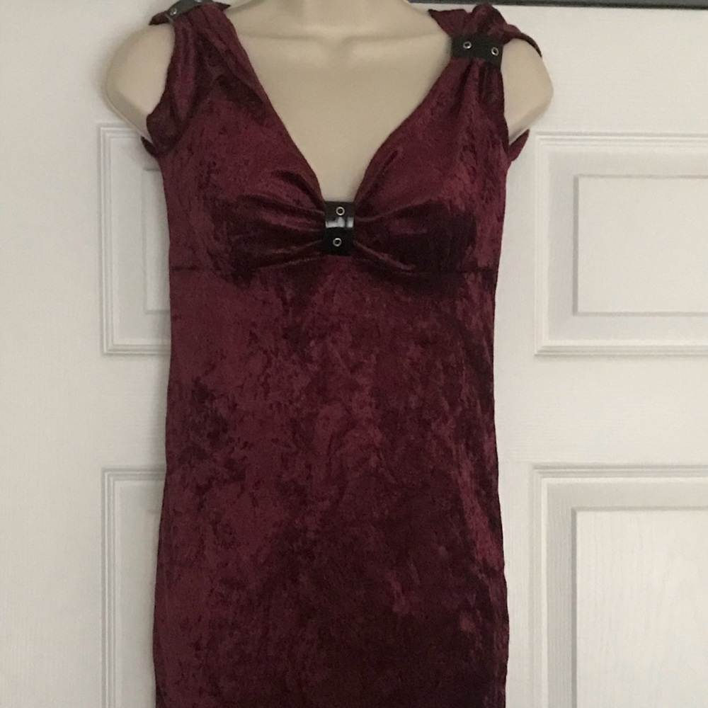 NWOT Velvet crush lace-up open back dress  - NEVER WORN