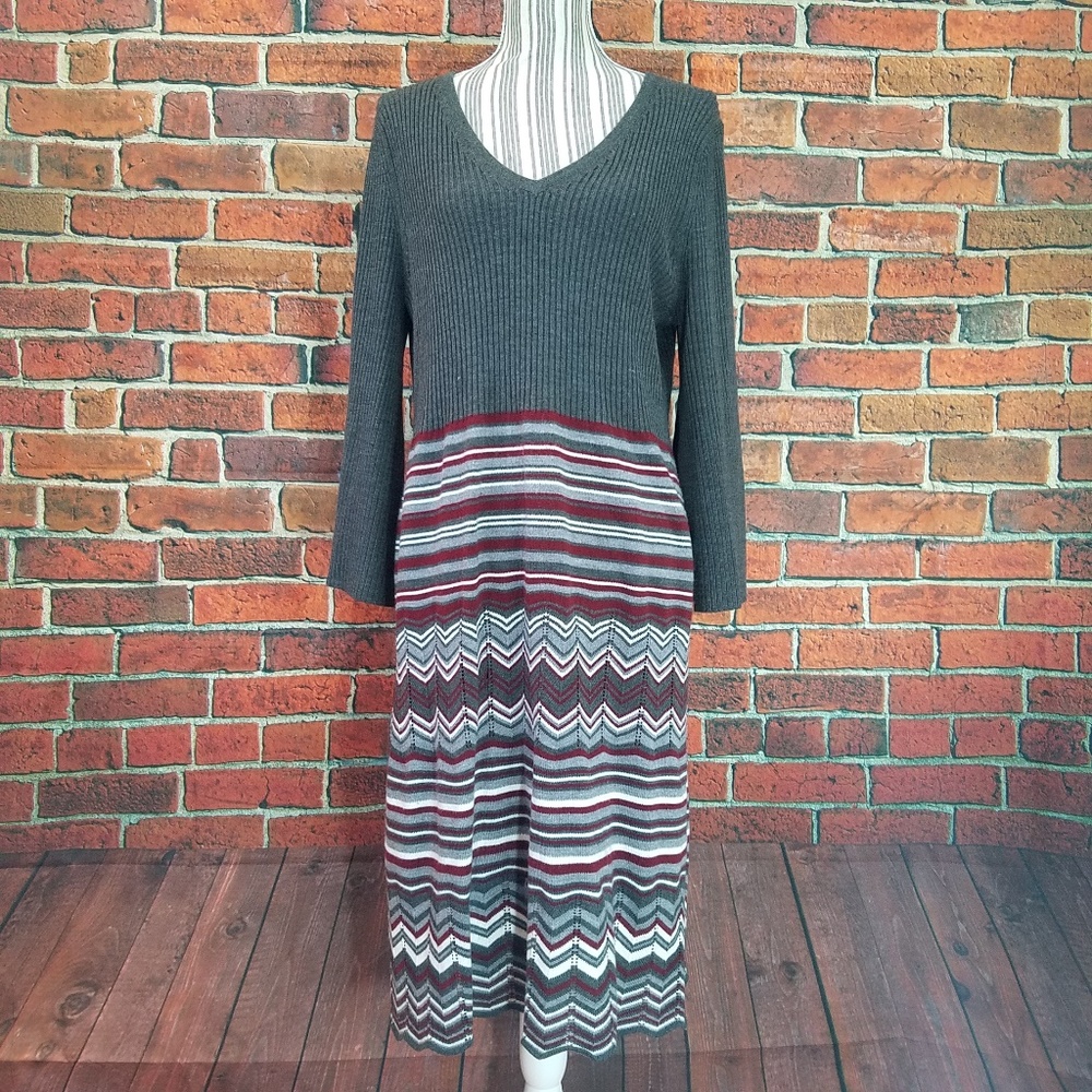 London Times sweater dress knit missoni inspired