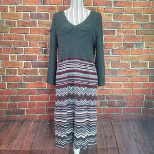 London Times sweater dress knit missoni inspired