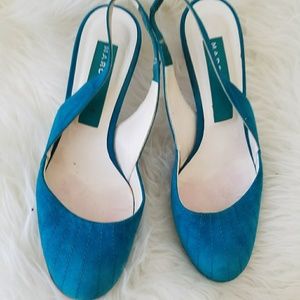 Teal Marc Jacobs Slingbacks