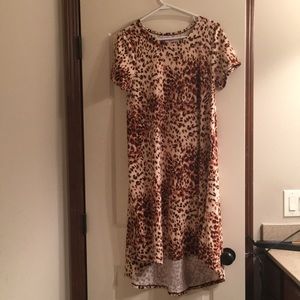 Lularoe Carly dress, UNICORN (animal print)