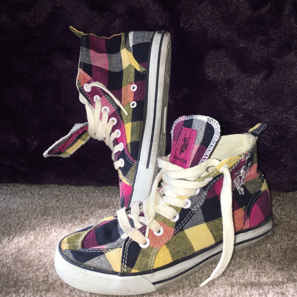 Pink Blue & Yellow high tops
