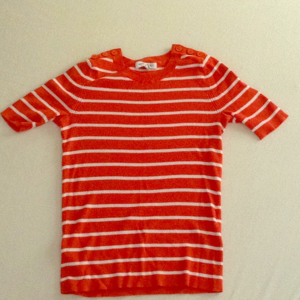 Banana Republic sweater strip shirt
