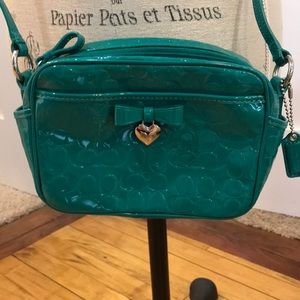 Emerald green Coach crossbody