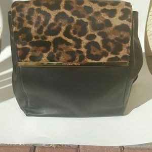 Black and Leopard Michael Kors Backpack