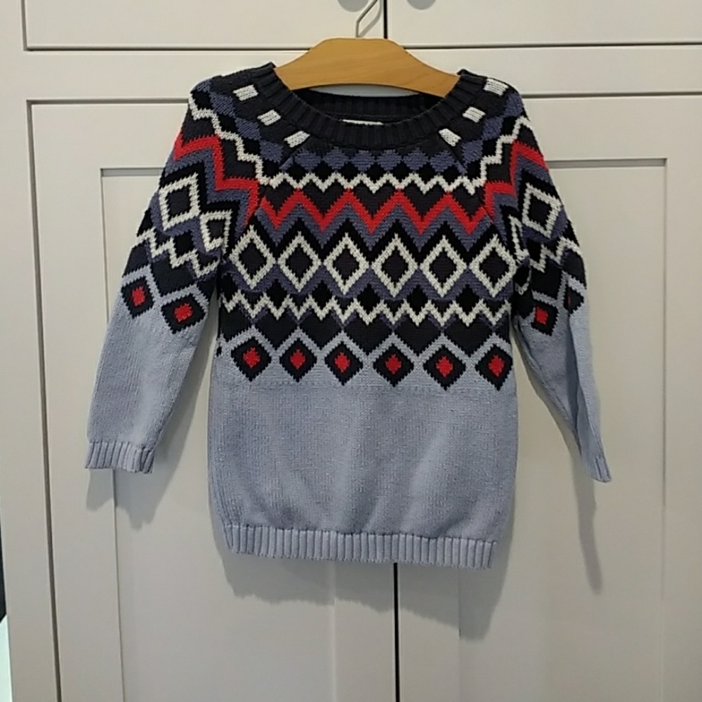 Girls Old Navy FAIR ISLE sweater SIZE 5T 100% Cotton