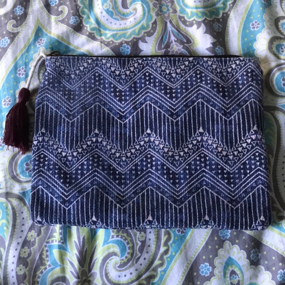 Large Aztec Print Clutch