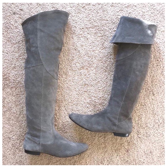 White Mountain Shoes - Slouchy OTK Suede Leather Boots