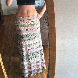 Aztec Print maxi skirt