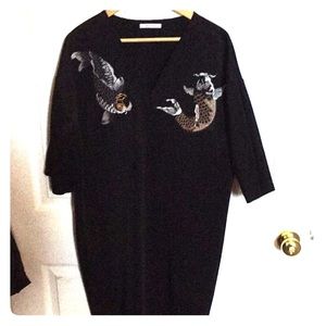 ZARA  DRESS with koi fish patches