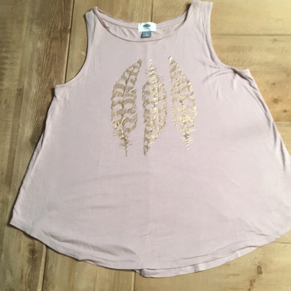 Old Navy lavender and metallic swing tank top