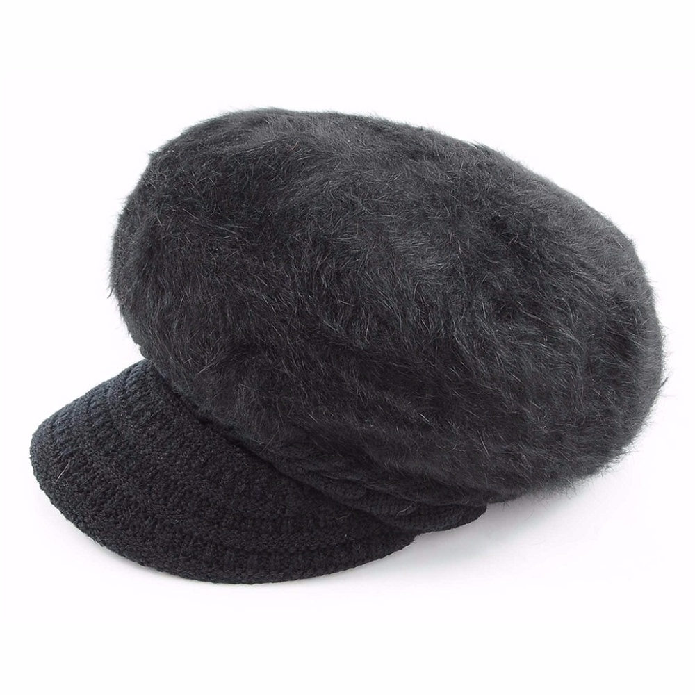 Women Girls Winter Warm Fluffy Wool Knit Hat - Picture 2 of 7