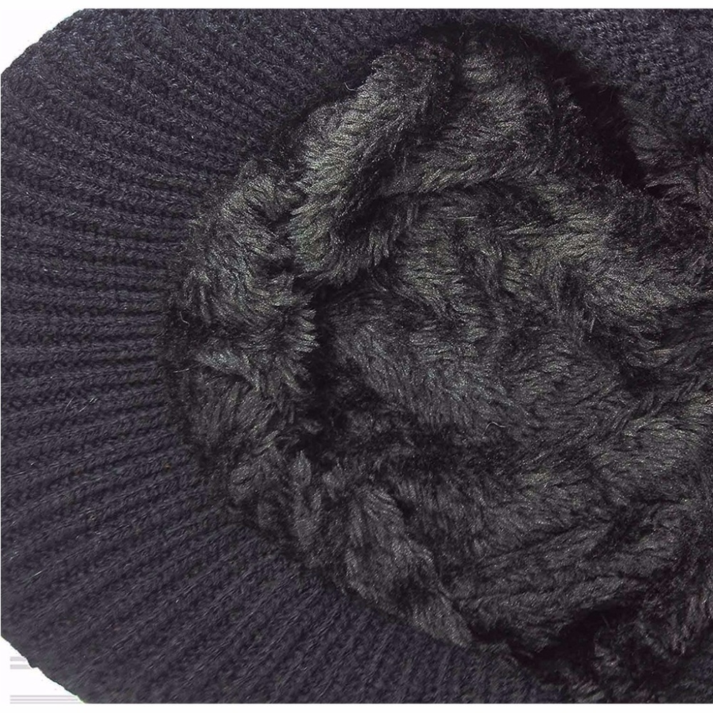 Women Girls Winter Warm Fluffy Wool Knit Hat - Picture 3 of 7
