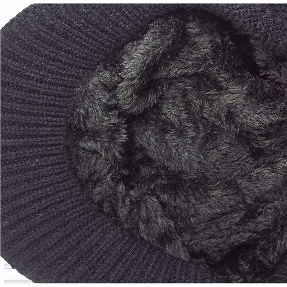 Women Girls Winter Warm Fluffy Wool Knit Hat - Picture 3 of 7