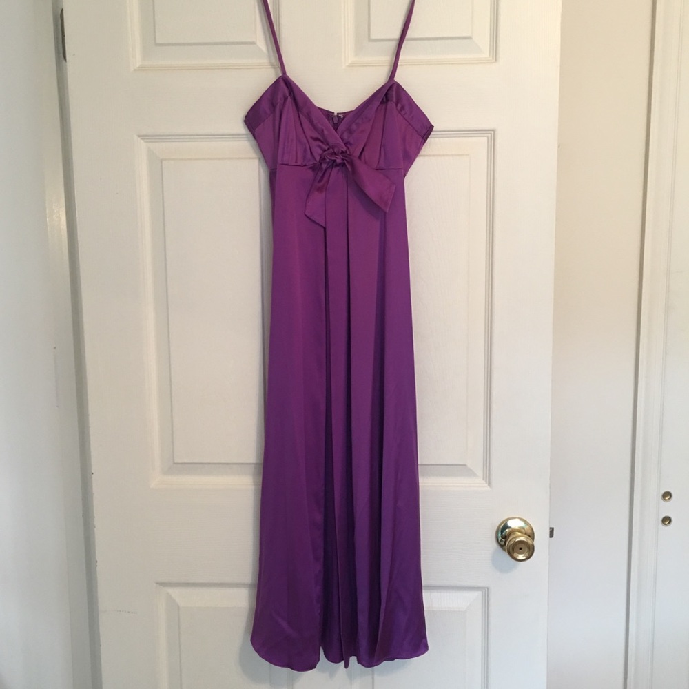 NWT Rebecca Taylor silk purple midi dress