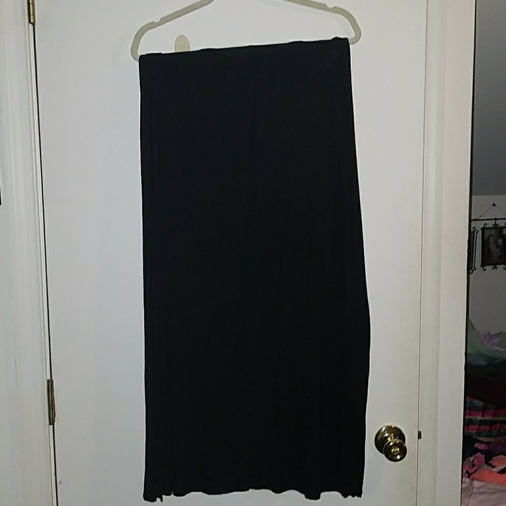 Maternity black maxi skirt