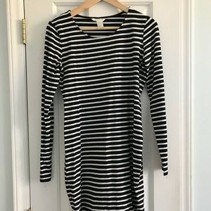H&M Striped Dress -Black and White Striped, Small
