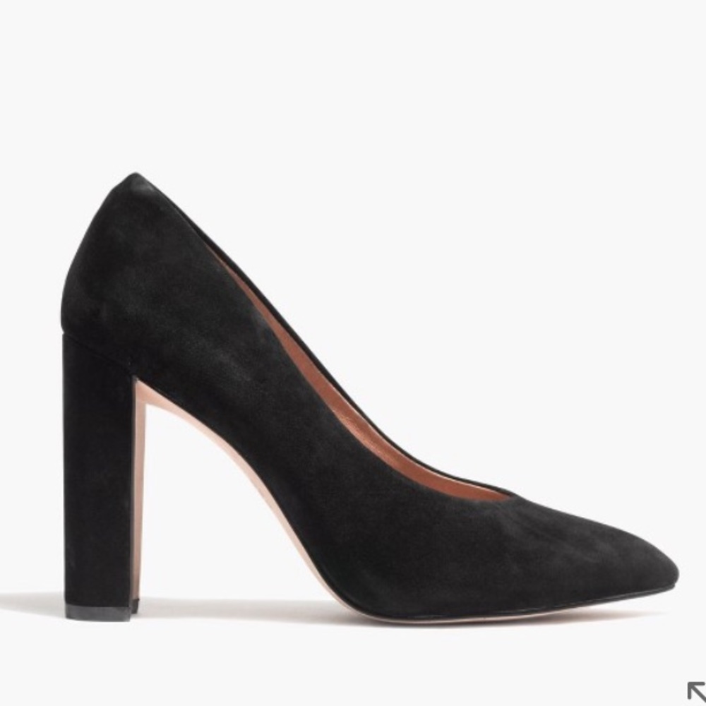 Madewell Hanne Heel black suede pumps like new!