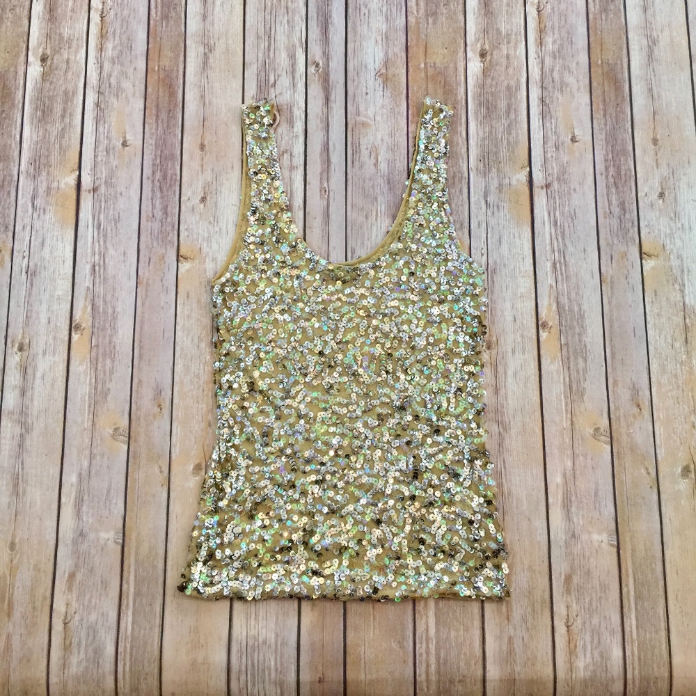 🤩2/$20🤩 Vintage Sequin Skinny Tank Top
