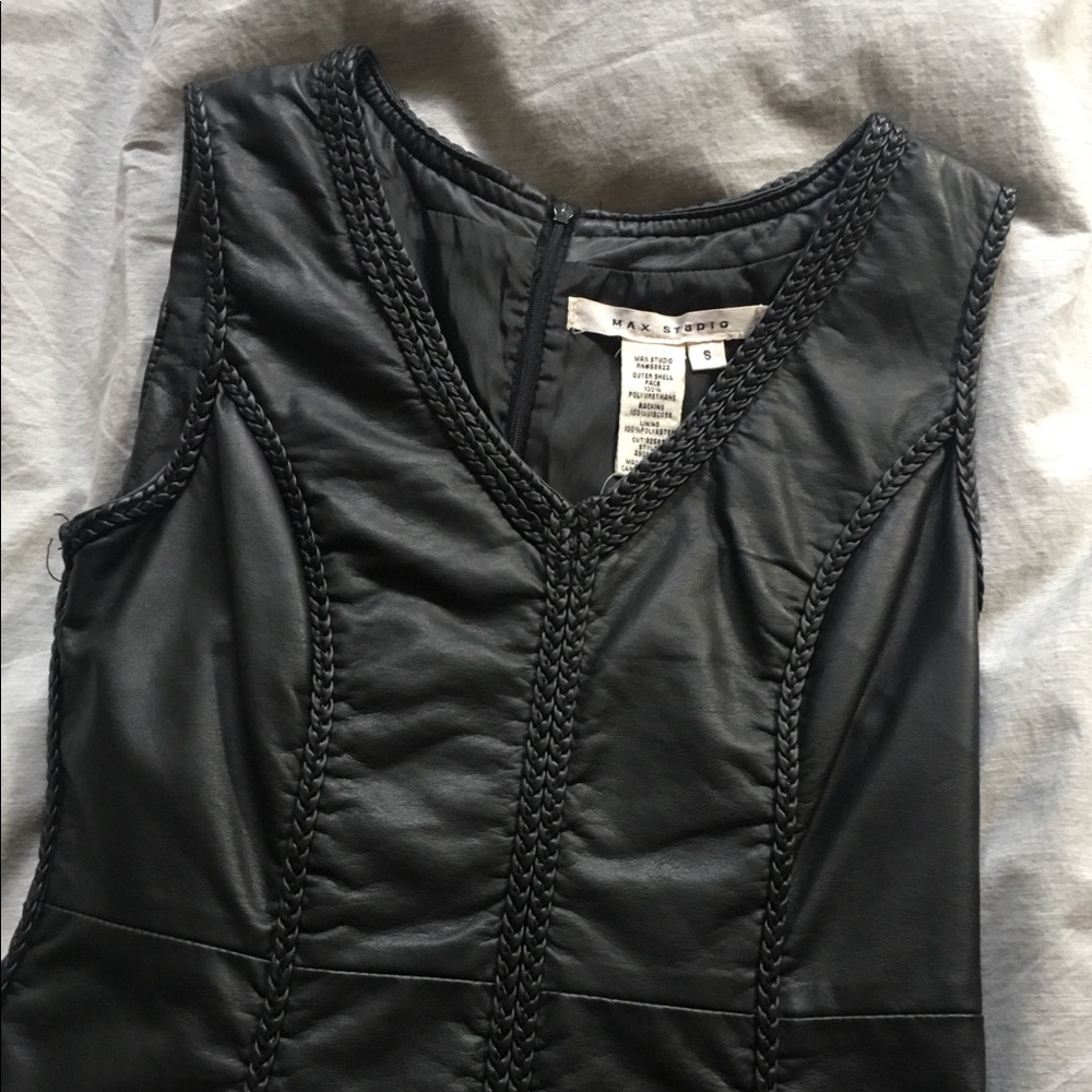 Max Studio faux leather dress