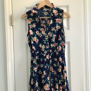 Charlotte Russe Retro Flower Dress - Button-up, S