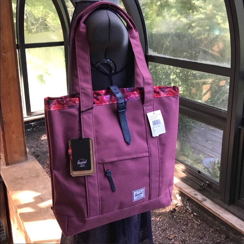 Herschel raspberry tote NEW