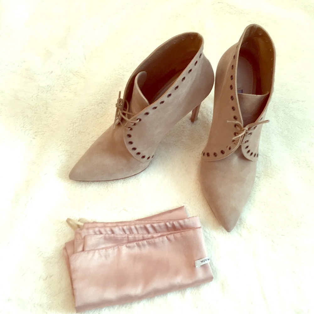 Prada Suede stiletto booties 37.5 Authentic!