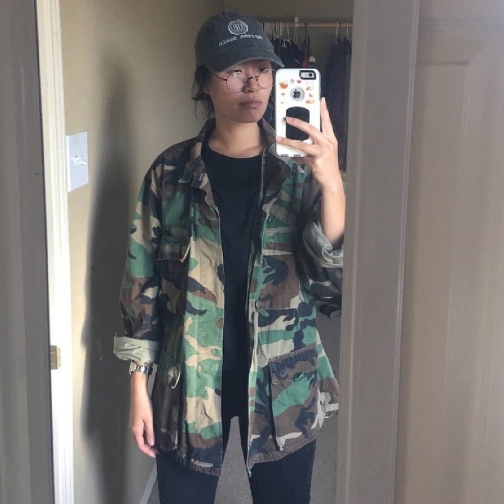 Vintage oversized military jacket