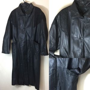 ⬇️ Vintage Pelle New York MilanoLong Leather Coat
