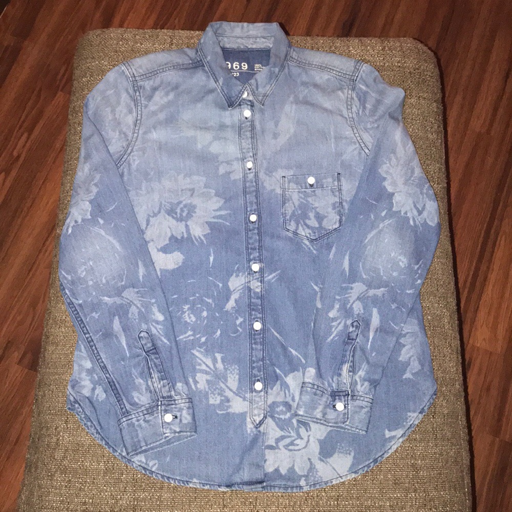 GAP Floral Denim Shirt