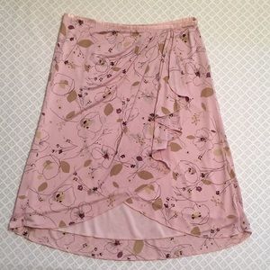 Pink floral skirt