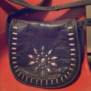 Viva California artisan leather unique bag silver