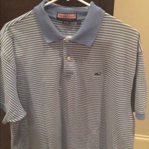 Vineyard vines blue striped polo (large)