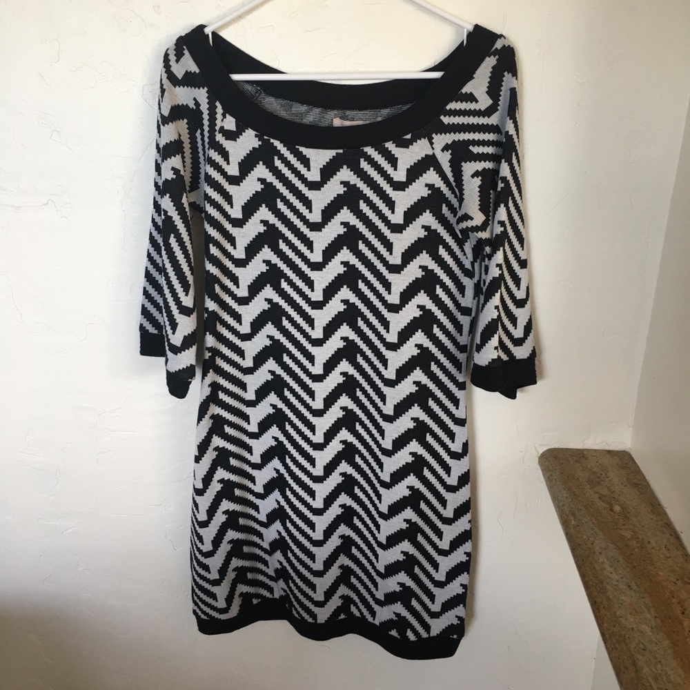 🍁🌾 Houndstooth Knit Dress Sz L🍂🌲