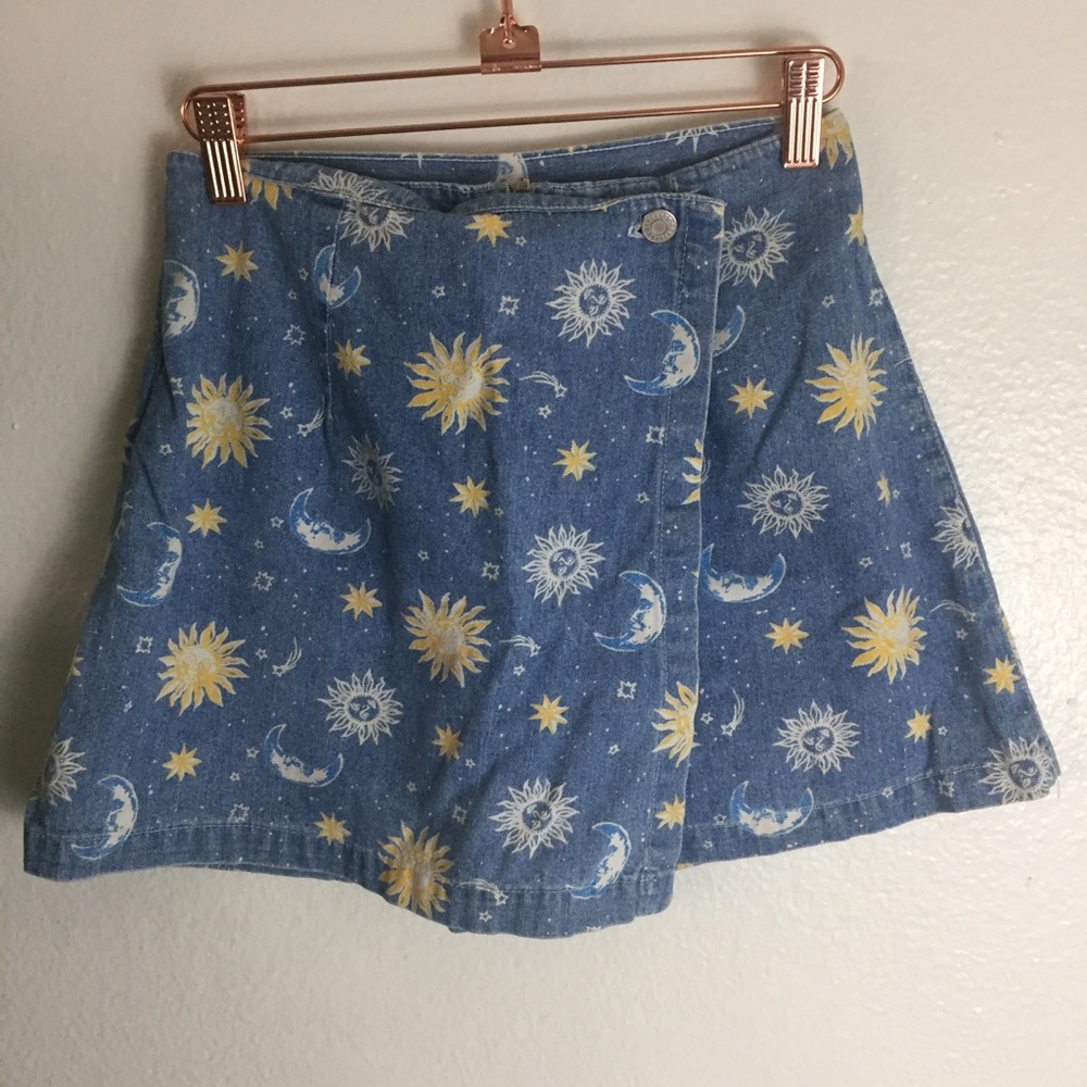 Vintage sun & moon skort