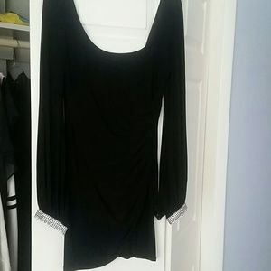 Arden b jeweled sleeve dress