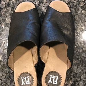 FLY London mule wedge, Black