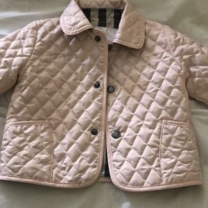Little girls pink Burberry jacket 100% authentic