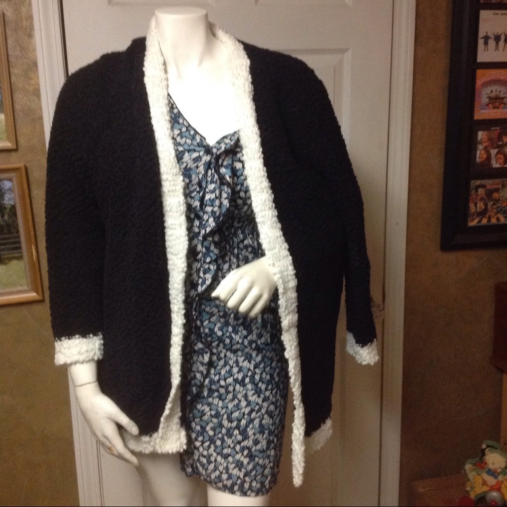 Popcorn knit cardigan