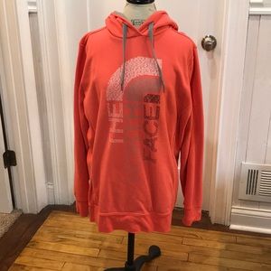 The North Face orange hoodie